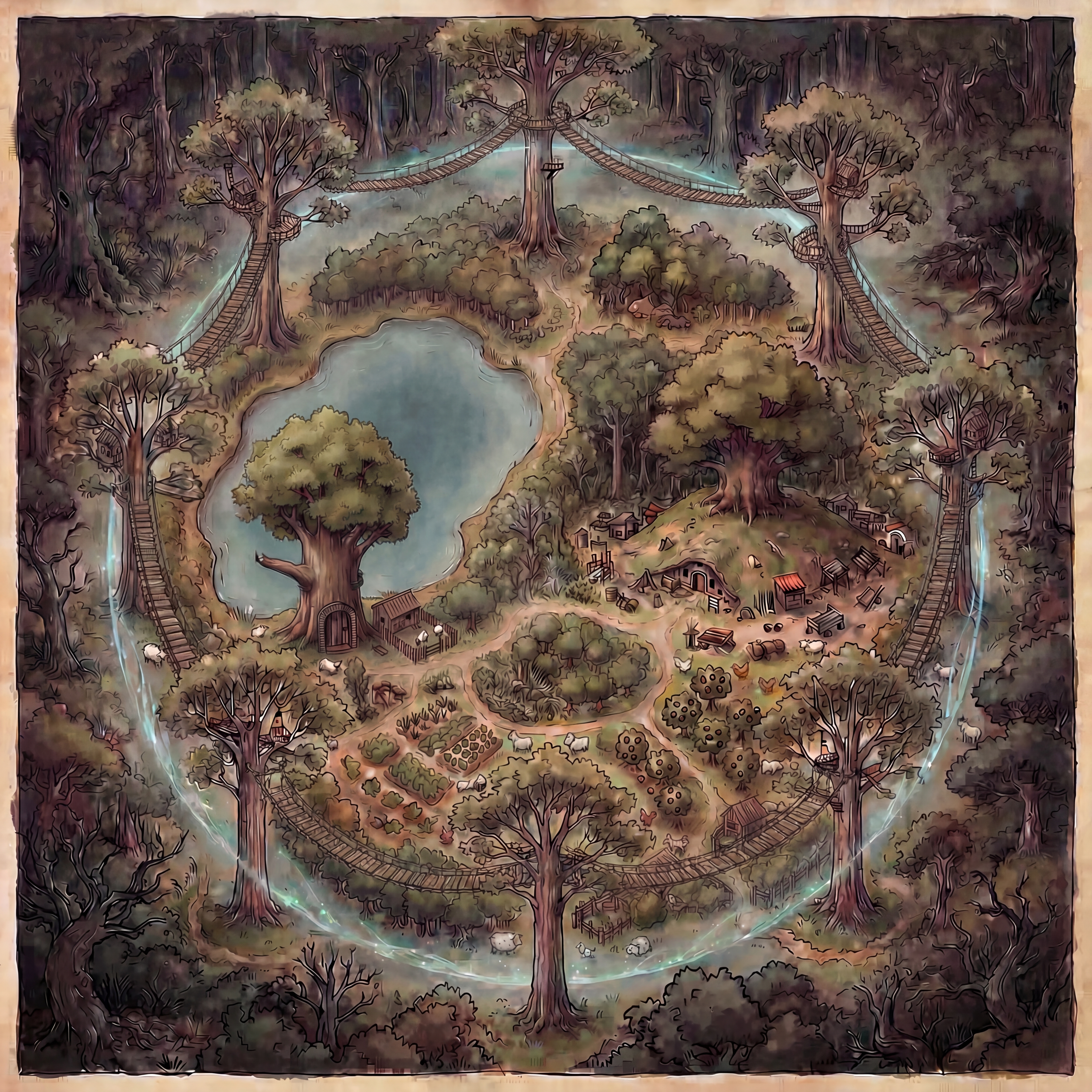 Konzeptkarte des Hains aus den Progterra-Chroniken